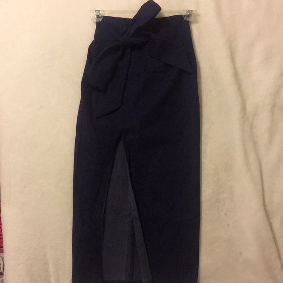 Naked Wardrobe midi jean skirt with high side slit - Picture 2 of 4